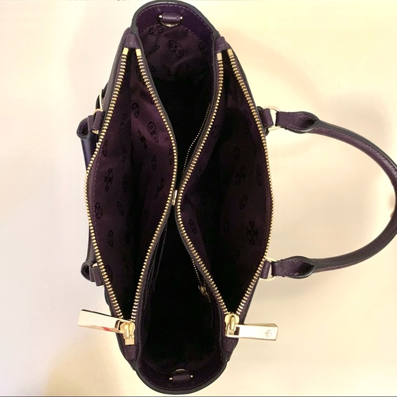 Tory Burch · Brand New Purple Iris Robinson Saffiano Multi Tote Satchel Bag - Picture 11 of 13